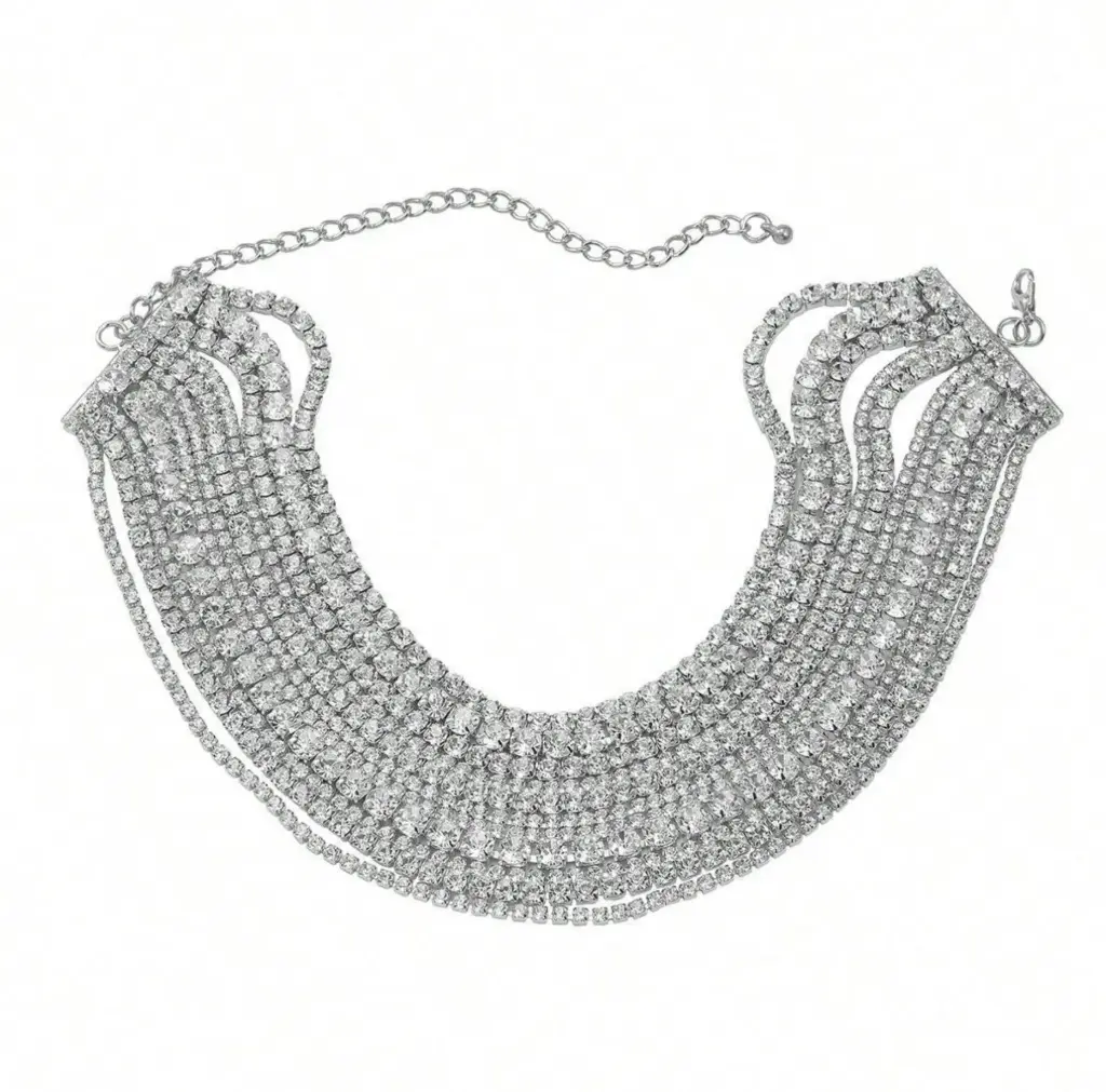 قلادة زجاج فضي 62 44 396 Silver